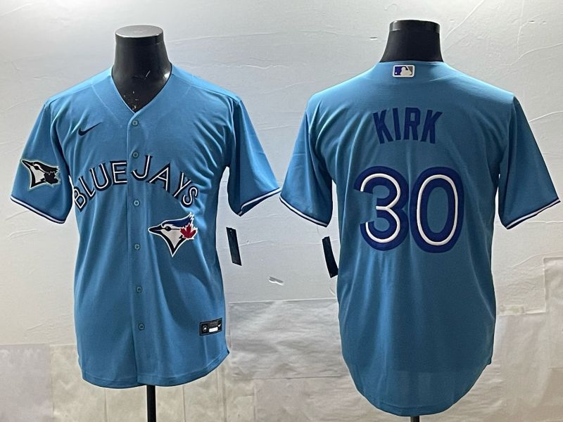 Men 2025 Toronto Blue Jays #30 Kirk Light Blue Game Nike MLB Jersey style 02->toronto blue jays->MLB Jersey